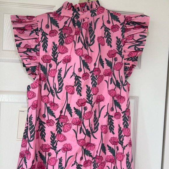 Entro Pink Floral Ruffle Midi Dress - Picture 11 of 11